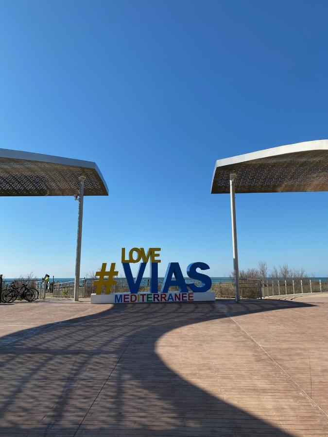Appartement, Vue Sur Mer, Acces Direct Plage, Piscine Vias Buitenkant foto